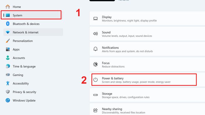 Hướng dẫn thiết lập thời gian tắt màn hình trên Windows 11 bằng Settings - Bước 2