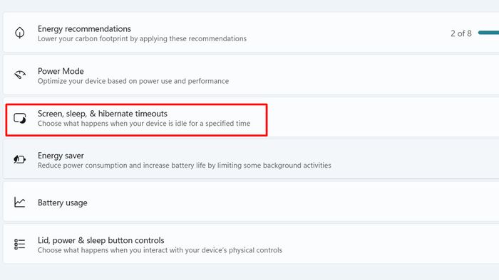 Hướng dẫn thiết lập thời gian tắt màn hình trên Windows 11 bằng Settings - Bước 3