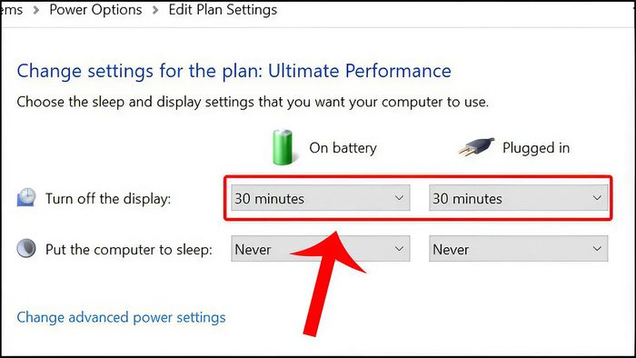 Hướng dẫn thiết lập thời gian tắt màn hình trên Windows 10 bằng Control Panel - Bước 3