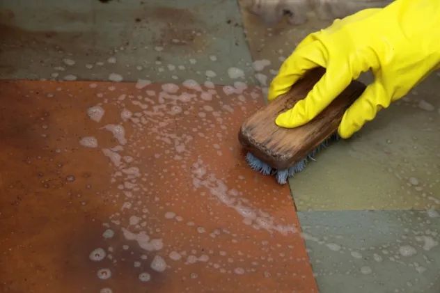 Scrubbing Floor