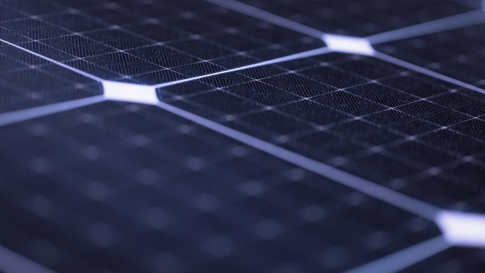 A detailed image showcasing photovoltaic cells up close