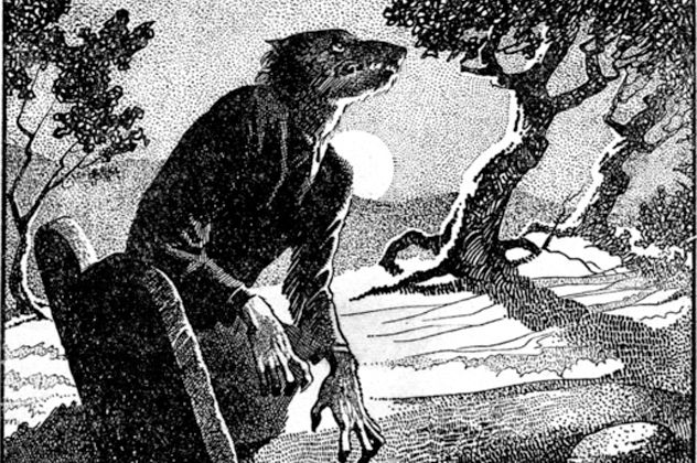 8- Gothic horror werewolf in Weird Tales