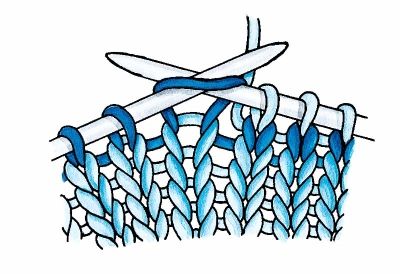 Slip Stitch - Slip as if to knit: Figure 15a