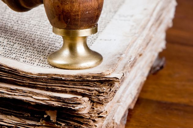 Judge’s gavel resting on a book