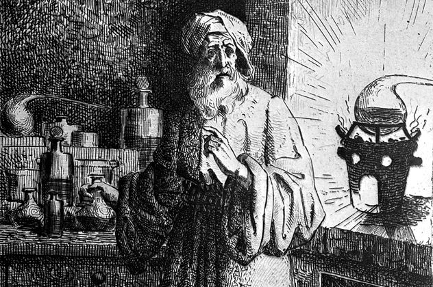 L0004318 Hennig Brand, the German alchemist, discovering phosphorus.