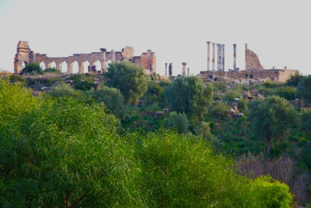 volubilis in morocco africa the old roman deteriorated monument and site