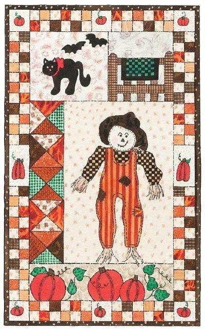 Autumn Patchwork Quilted Wall Hanging Design