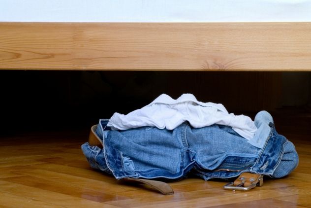 Clothes on the floor