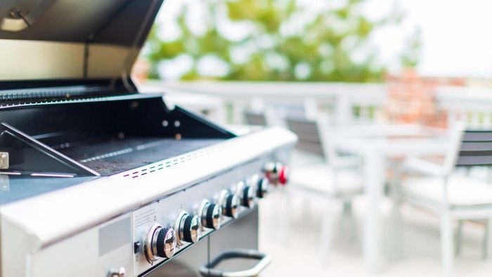 access the gas grill