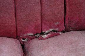 couch with holes in it