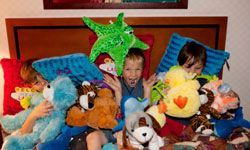 A change of location, such as returning to the hotel where all the toys are, can bring about a fresh perspective.