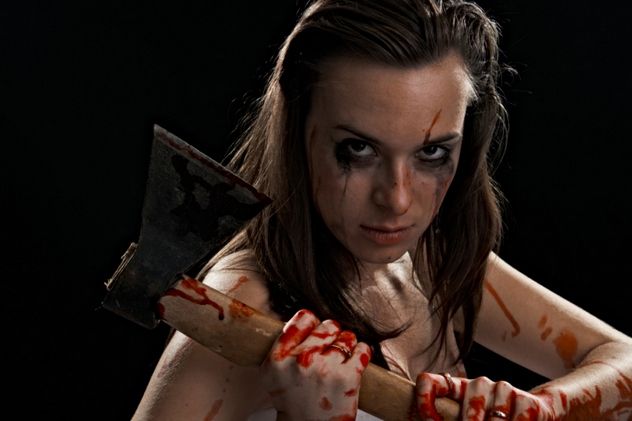 woman with axe