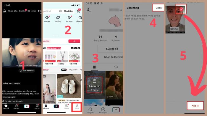 Hướng dẫn chi tiết cách xóa bản nháp trên TikTok