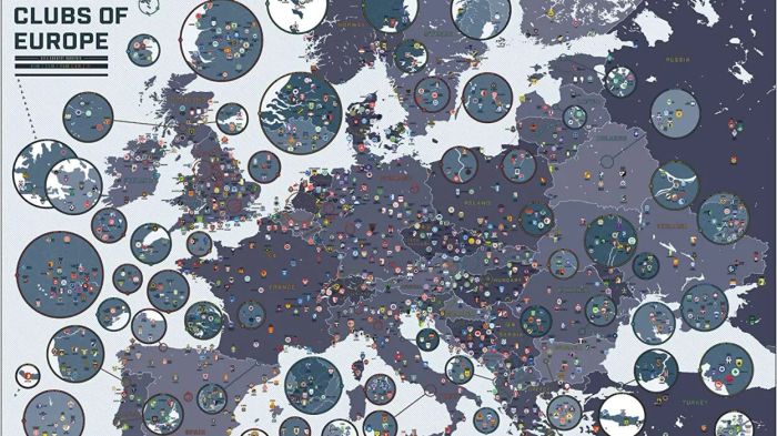 Poster of Europe’s Soccer Clubs