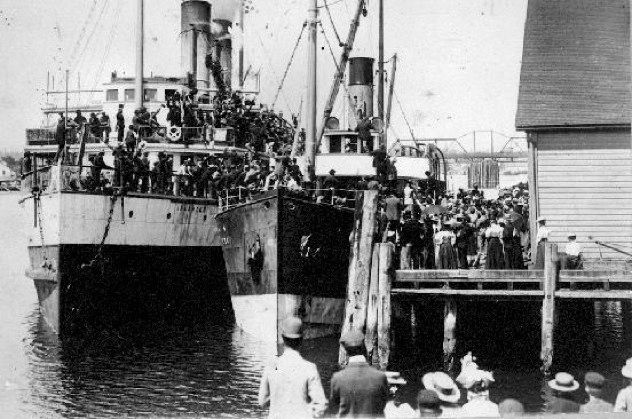 Islander (Steamship) Loading For Klondike 1897