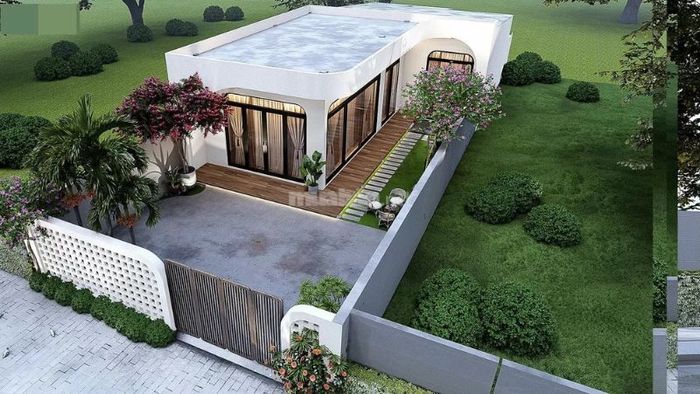 Mẫu thiết kế nhà ống 1 tầng 5x25m tích hợp không gian xanh