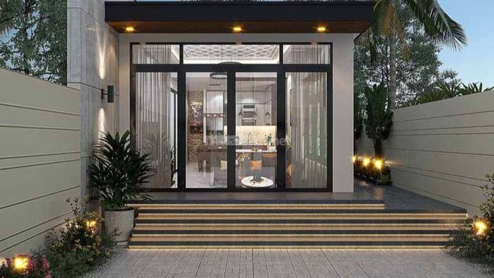 Mẫu nhà ống 1 tầng 5x25m hiện đại