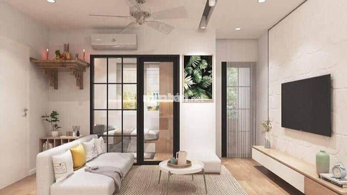 Phòng khách nhà ống 5x25m mang phong cách hiện đại