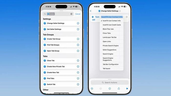 iOS 18.4 beta 2 giới thiệu các phím tắt Hành động mới