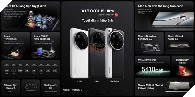 Xiaomi 15 và Xiaomi 15 Ultra 5G chính thức ra mắt tại Việt Nam, khẳng định đẳng cấp trong nhiếp ảnh di động