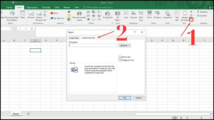 Hướng dẫn chi tiết bước 2 chèn video vào Excel (Kèm hình minh họa)
