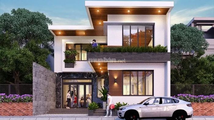 Nhà 2 tầng 600 triệu theo phong cách hiện đại