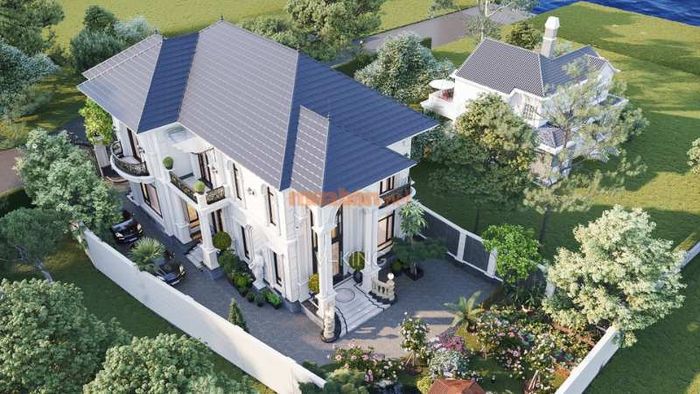 Nhà vườn 2 tầng theo phong cách tân cổ điển