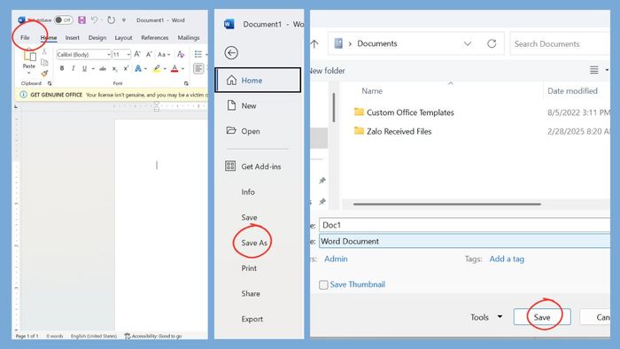 Hình minh họa cách tắt Compatibility Mode trong Word bước 1