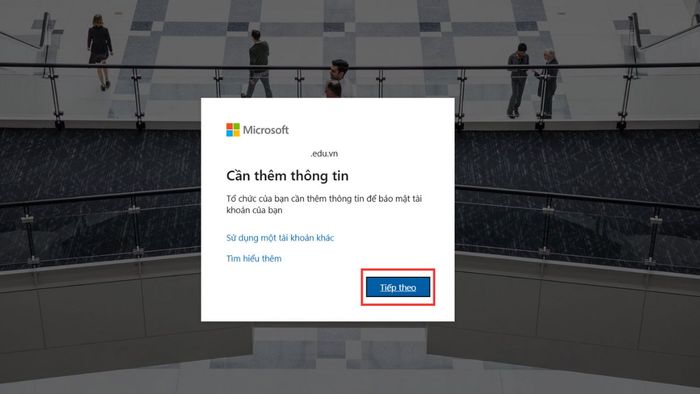 Hướng dẫn đăng ký Azure Student - bước thứ ba