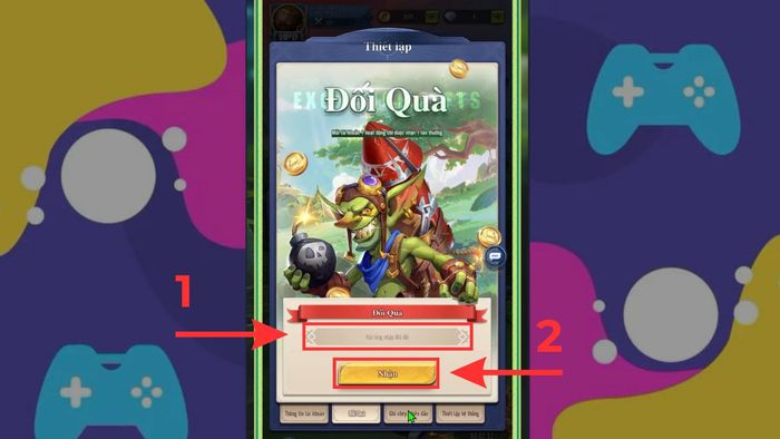 Hướng dẫn nhập mã Code War 3 Arena - bước thứ ba