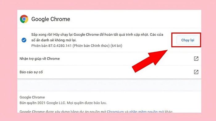 Khắc phục lỗi err_connection_timed_out trên Chrome bằng cách cập nhật Chrome - bước 3