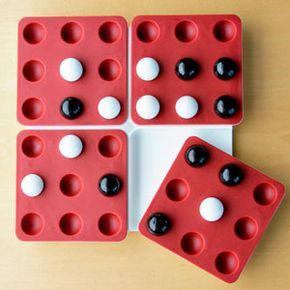 The Pentago board with one section mid-rotation.