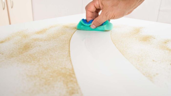 Deep clean dirty counter surfaces