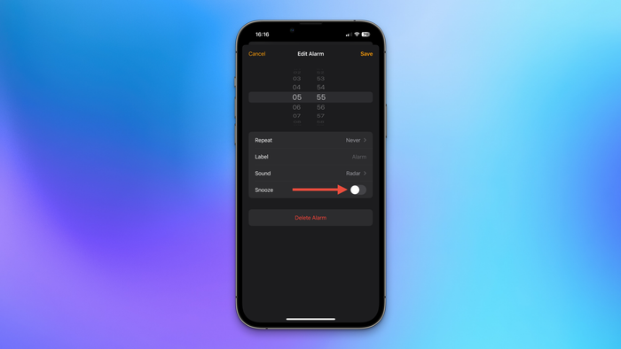 How to Disable the Snooze Button on an iPhone Alarm