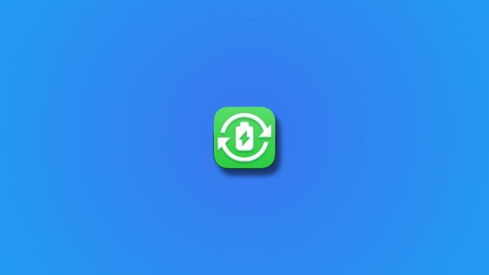 An image displaying Battery Toolkit's logo set against a vibrant blue gradient backdrop
