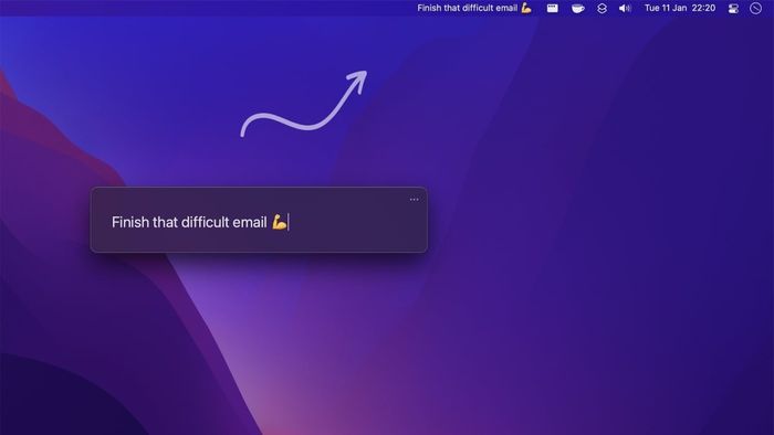 Screenshot of One Thing in action