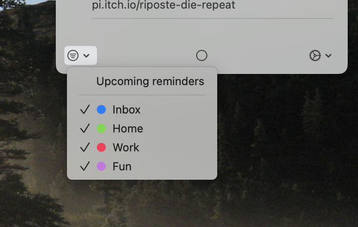 You have the ability to filter tasks by specific lists.