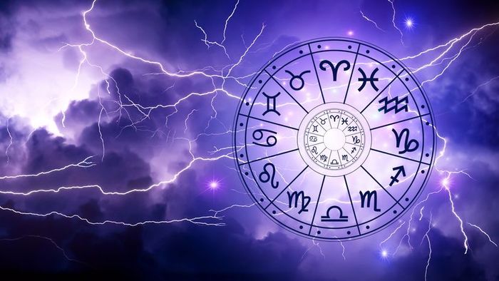 A celestial horoscope circle showcasing the zodiac signs in the sky.
