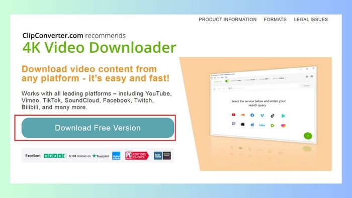 Cách tải video miễn phí từ web bằng ClipConverter.com - bước 1