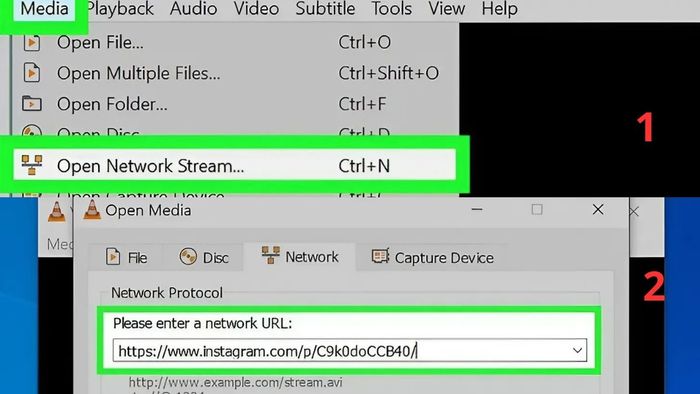 Cách tải video miễn phí từ web bằng VLC Media Player - bước 2