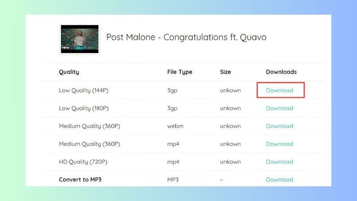 Cách tải video miễn phí từ web bằng YooDownload.com - bước 4 và 5