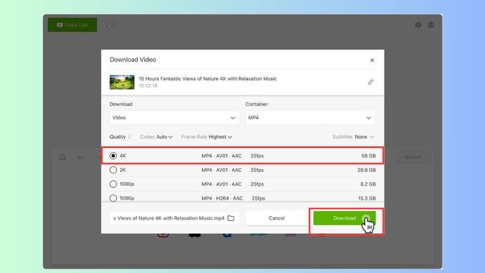 Cách tải video miễn phí từ web bằng ClipConverter.com - bước 3 và 4