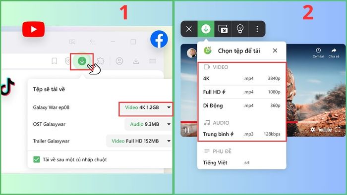 Cách tải video miễn phí từ web bằng Trình duyệt Cốc Cốc
