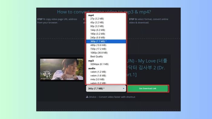 Cách tải video miễn phí từ web bằng OnlineVideoConverter.com - bước 3