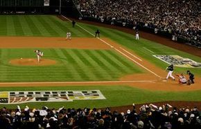 image of intricate baseball field designs at Coors Field