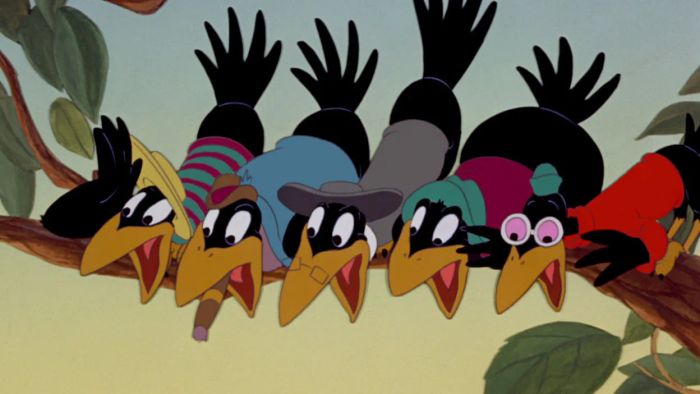 An image depicting the crows from the movie Dumbo