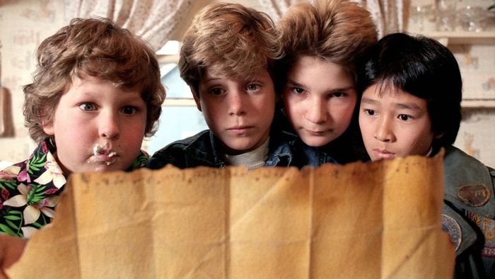 In The Goonies, the protagonists decipher a treasure map.