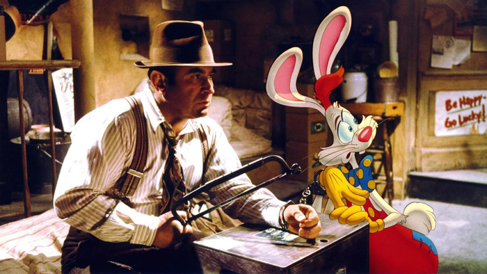 An image featuring Eddie and Roger from the movie Roger Rabbit