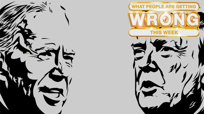Depiction of Joe Biden and Donald Trump