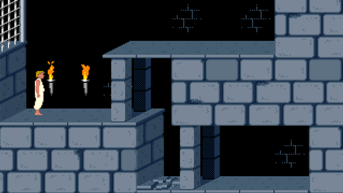 A snapshot of the opening screen of Prince of Persia, taken from the Internet Archive